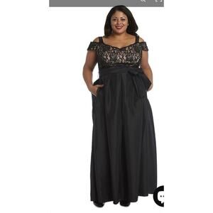 r&m plus size formal dresses Alessandra Red – Elle Zeitoune main image 1